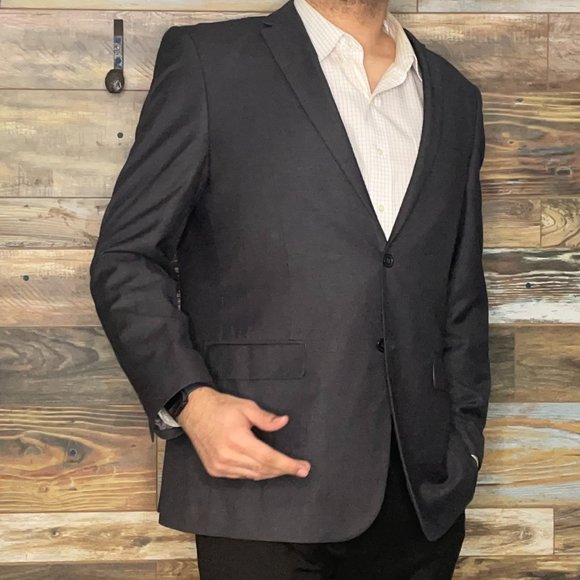 Giorgio Fiorelli Gray Double Vented Blazer Sport Jacket Size 48L *EXCELLENT*